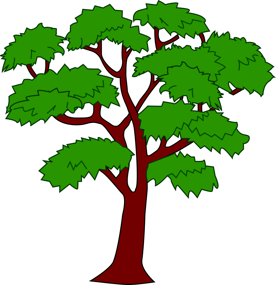 Gambar Pohon Kartun yang Menggemaskan